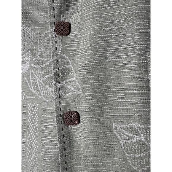 Jamaica Jaxx 100% Silk Short Sleeve Button Down Hawaiian Shirt Men's Large Green - Picture 3 of 9